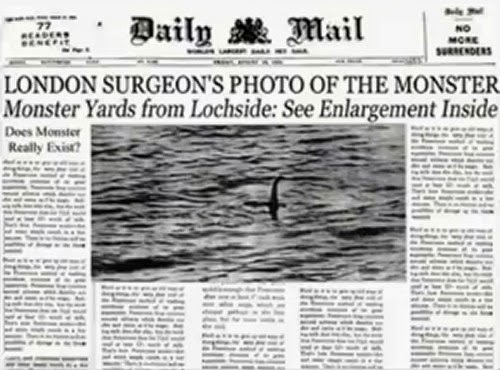 Photographie de Robert Kennet Wilson du Monstre du Loch Ness