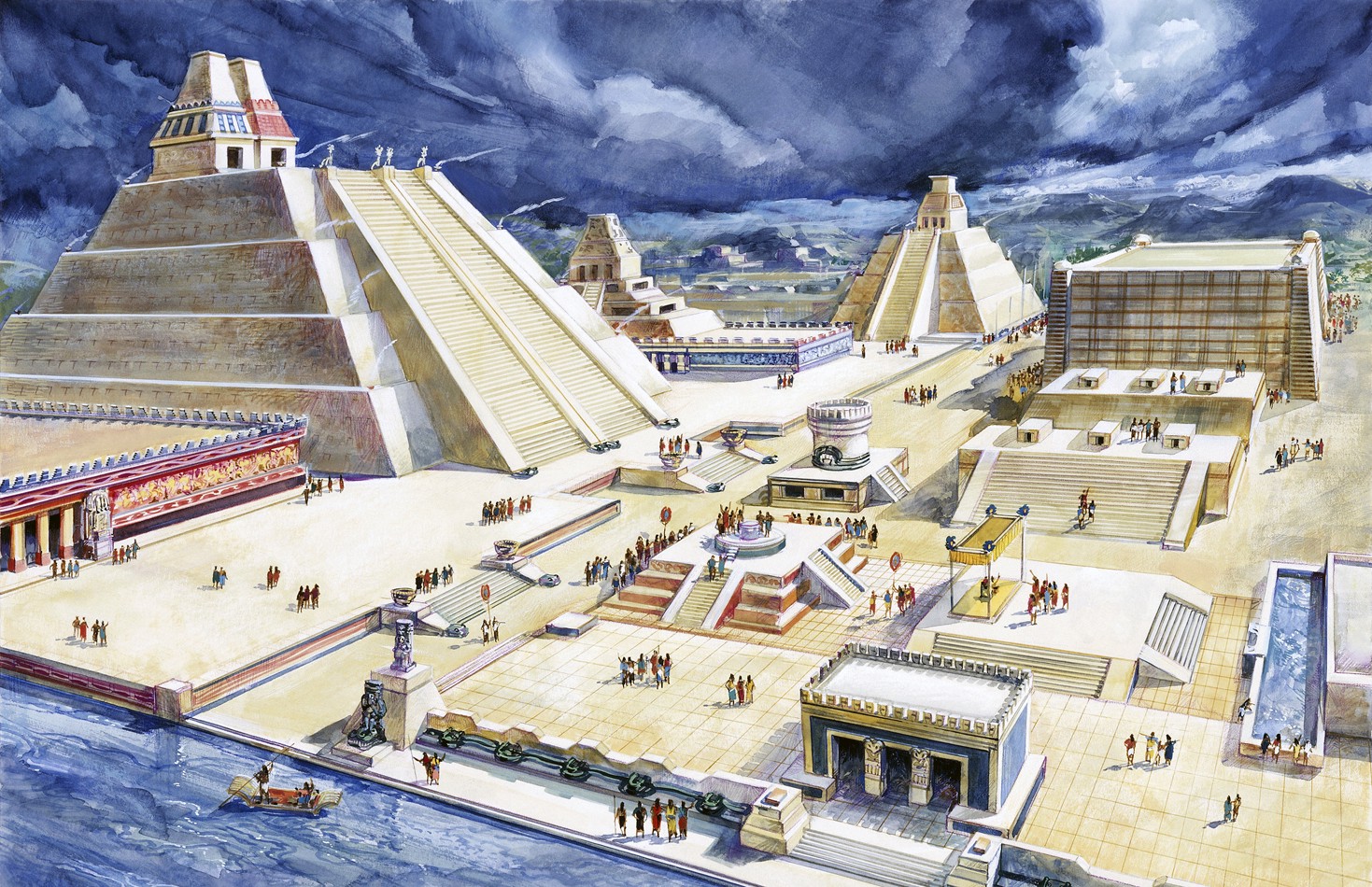 La ville de Tenochtitlan - Culture Aztèque Précolombienne